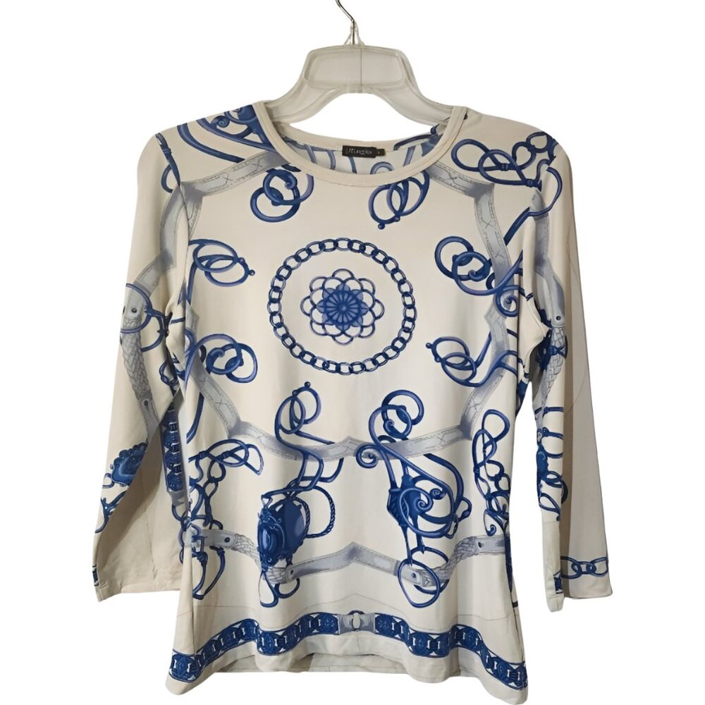 J. MCLAUGHLIN Blue White Sz S